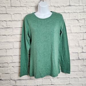 Mossimo Shirt Womens Size Medium Long Sleeve Green Tee
